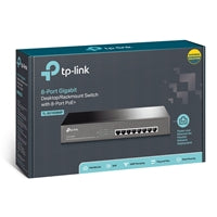 TP-Link TL-SG1008MP 8-Port Gigabit PoE+ Switch 153W Metal TP-Link TL-SG1008MP 8-Port Gigabit PoE+ Switch 153W Metal